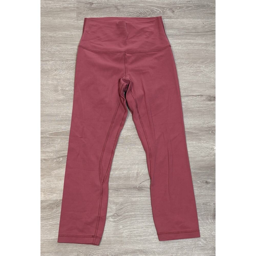 Lululemon Align High Rise Crop Leggings Pink Tide Athletic Gym Womens‎ 4